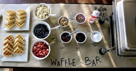 wedding food bar - waffle