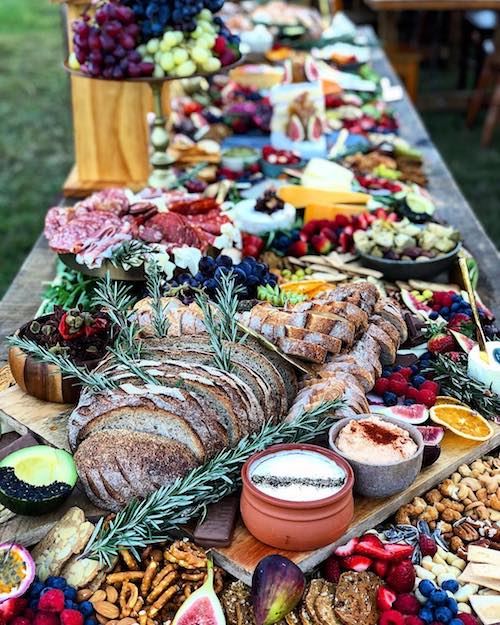 wedding grazing table catering